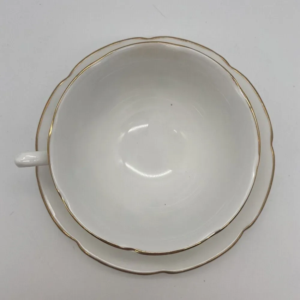 Royal Grafton Bone Chine Blue & Yellow Floral  Tea Cup Saucer Set